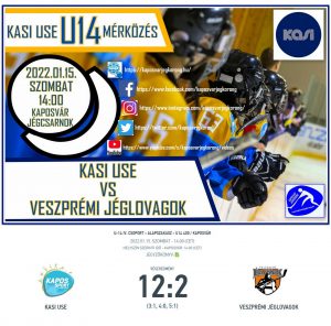 Read more about the article U14 KASI USE – VESZPRÉMI JÉGLOVAGOK 2022.01.15.