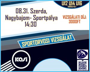 Read more about the article Sportorvosi vizsgálat 2022.08.31.