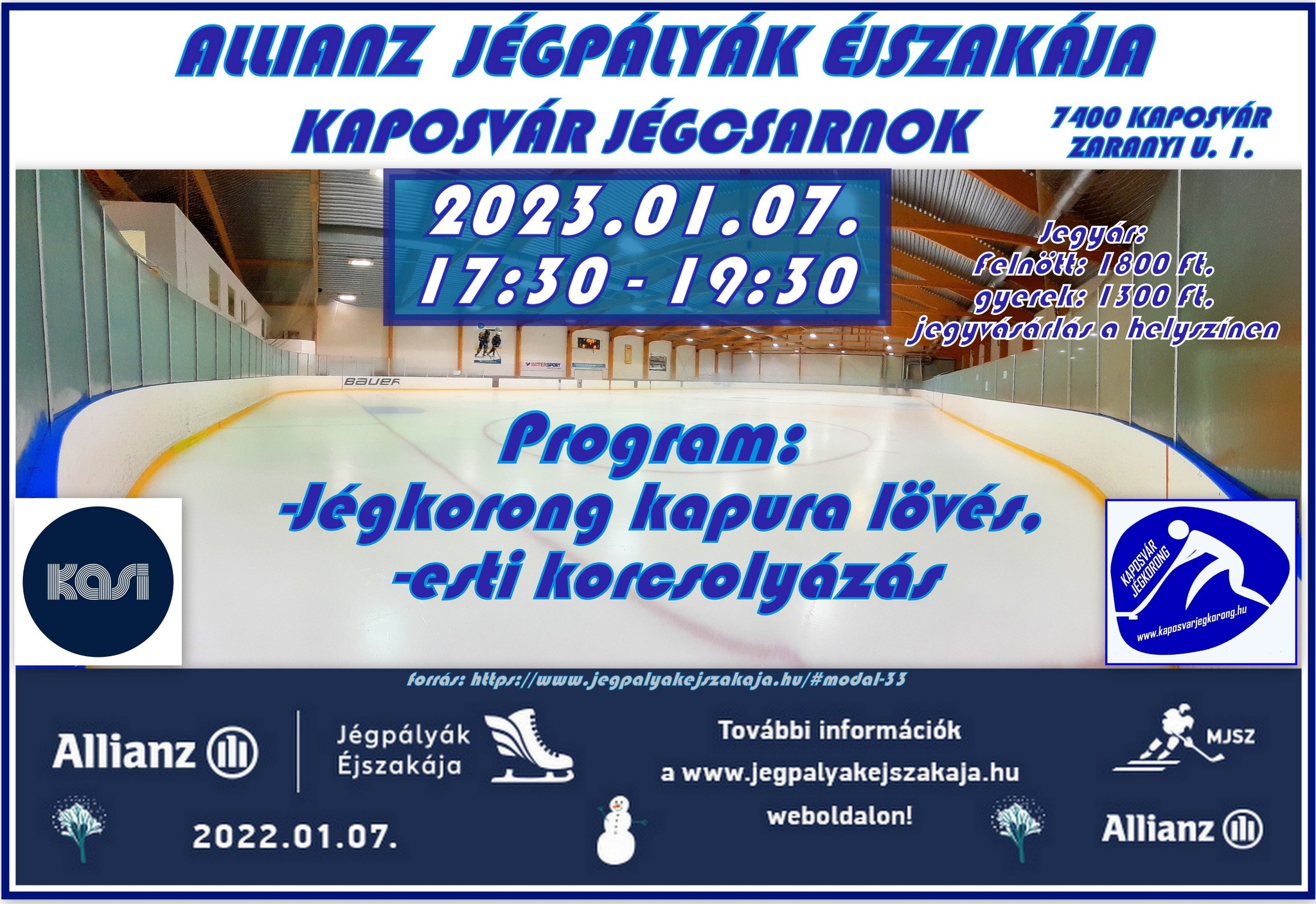 You are currently viewing Allianz Jégpályák Éjszakája – Kaposvár Jégcsarnok 2023.01.07.