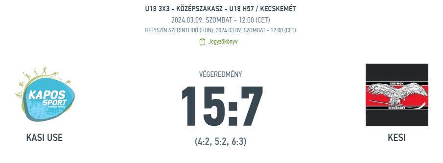 You are currently viewing U18 3X3 – KÖZÉPSZAKASZ – U18 H57 / KECSKEMÉT – EREDMÉNY – 2024.03.09.