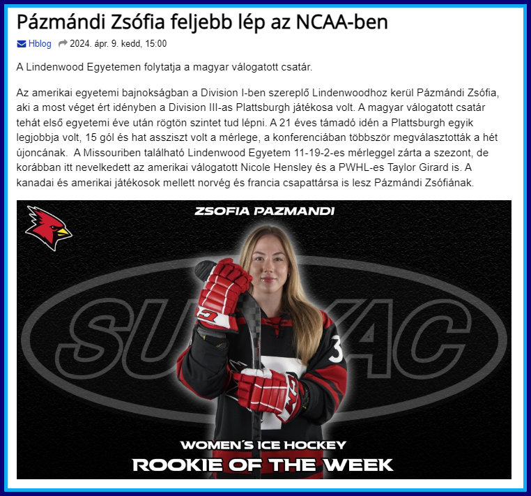 Read more about the article Pázmándi Zsófia feljebb lép az NCAA-ben!! 2024.04.09.